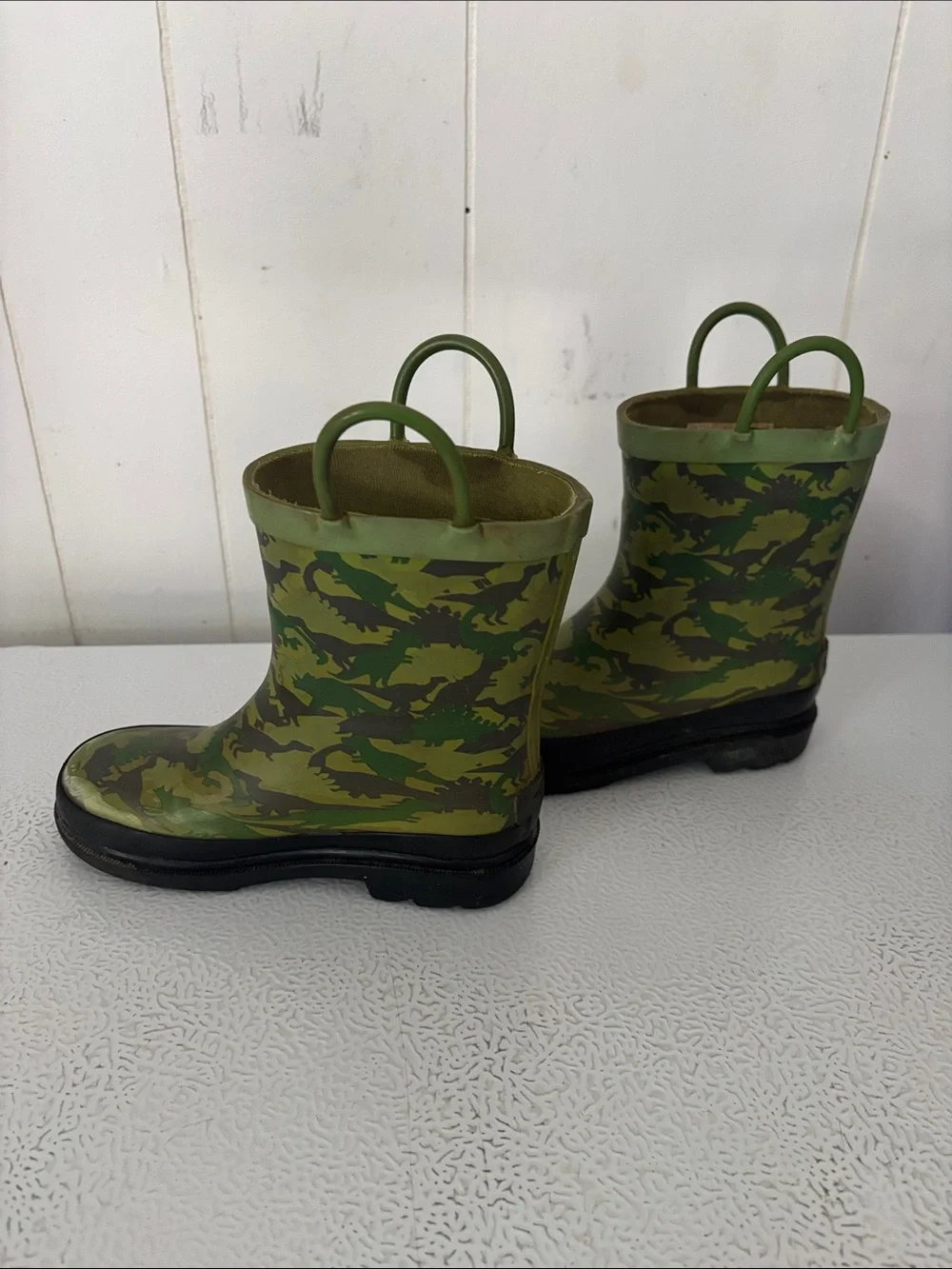 Kids Camouflage Rain Boots - Green